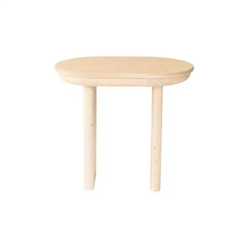 HomeRoots 22 Natural Solid Wood Oval Sled End Table