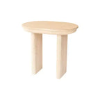 Table d'appoint ovale en bois massif naturel de 22 po pour salon ou chambre à coucher
