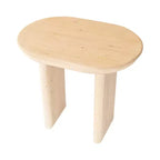 Table d'appoint ovale en bois massif naturel de 22 po pour salon ou chambre à coucher