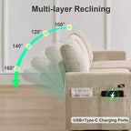 Canapé convertible multifonctionnel en forme de L de 205 cm avec lit gigogne, dossier réglable et installation sans outils, en velours côtelé