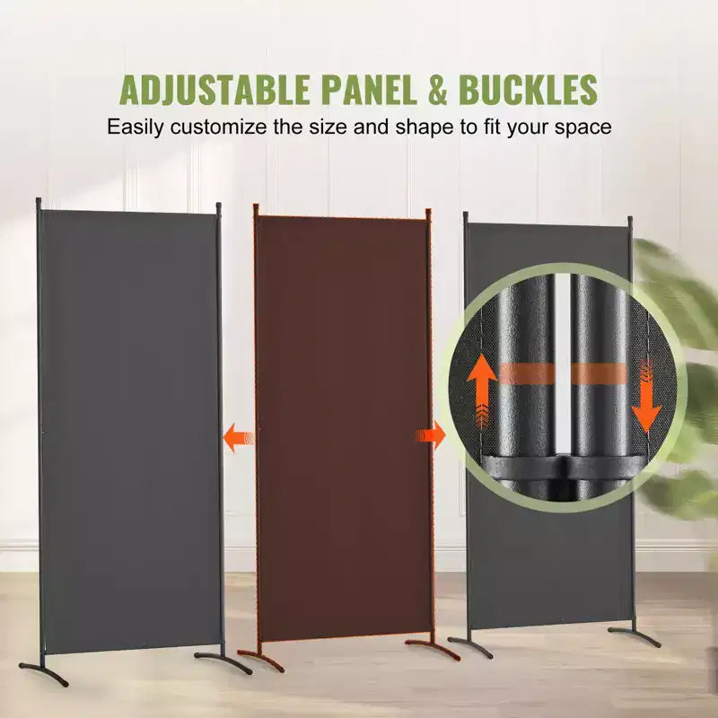 Paravent pliable à 3 panneaux en tissu pour bureau, chambre ou salle à manger, gris