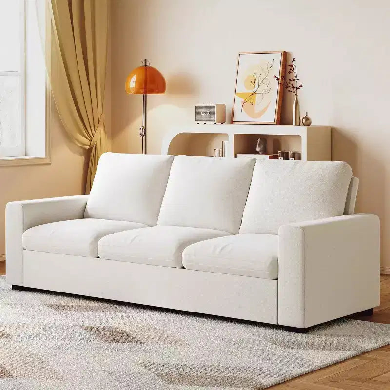 Canapé-lit moderne et profond pour salon avec 8 coussins, 226 cm