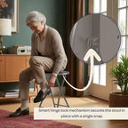 Tabouret pliant sans dossier de 45,7 cm (18 pouces) avec capacité de 102 kg (225 livres) pour la maison ou le bureau