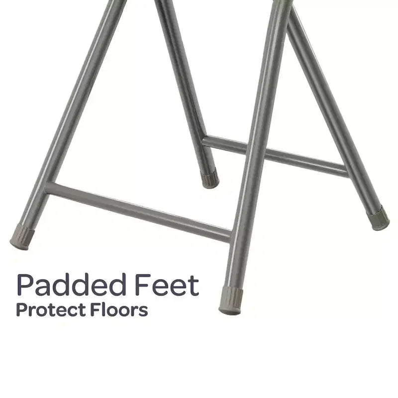 Tabouret pliant sans dossier de 45,7 cm (18 pouces) avec capacité de 102 kg (225 livres) pour la maison ou le bureau