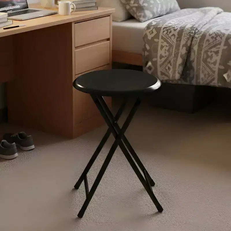 Tabouret pliant sans dossier de 45,7 cm (18 pouces) avec capacité de 102 kg (225 livres) pour la maison ou le bureau