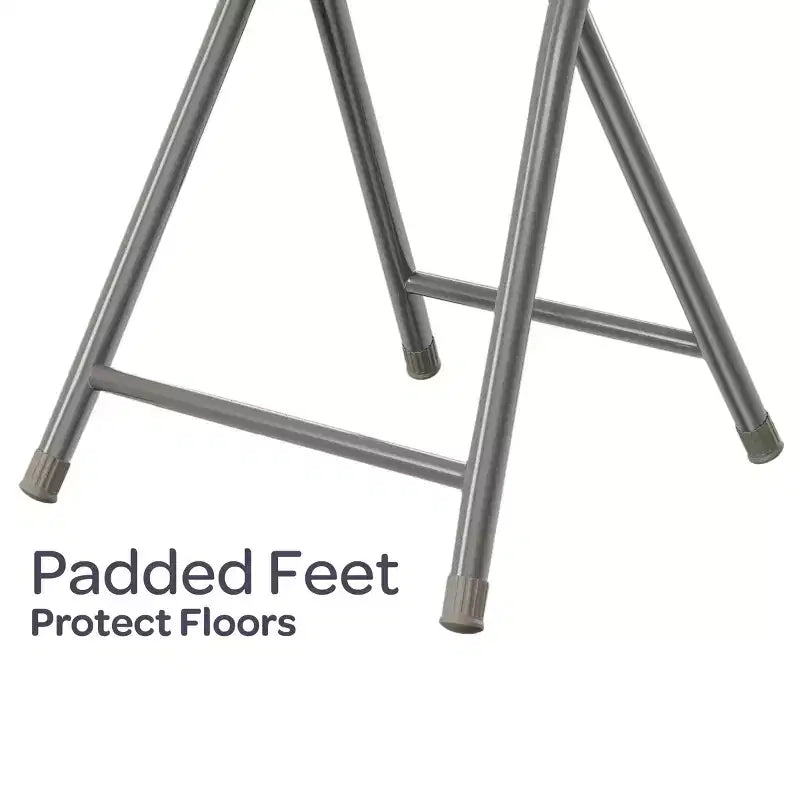 Tabouret pliant sans dossier de 45,7 cm (18 pouces) avec capacité de 102 kg (225 livres) pour la maison ou le bureau