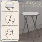 Tabouret pliant sans dossier de 45,7 cm (18 pouces) avec capacité de 102 kg (225 livres) pour la maison ou le bureau