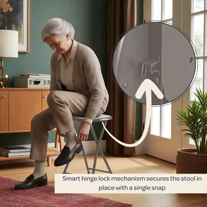 Tabouret pliant sans dossier de 45,7 cm (18 pouces) avec capacité de 102 kg (225 livres) pour la maison ou le bureau