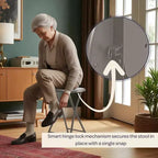 Tabouret pliant sans dossier de 45,7 cm (18 pouces) avec capacité de 102 kg (225 livres) pour la maison ou le bureau