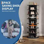Organisateur de chaussures pivotant autoportant Tower 360, meuble à chaussures vertical, carrousel rond