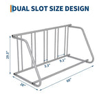 Range-vélo au sol,Range-vélo simple face 5 vélos,Range-vélo en grille à fixer au sol,Support de stationnement de vélo autoportant au sol,Supports de vélo pour garages et rues