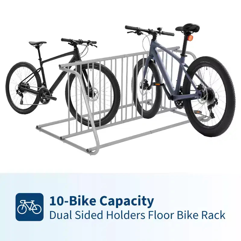Range-vélo au sol,Range-vélo simple face 5 vélos,Range-vélo en grille à fixer au sol,Support de stationnement de vélo autoportant au sol,Supports de vélo pour garages et rues