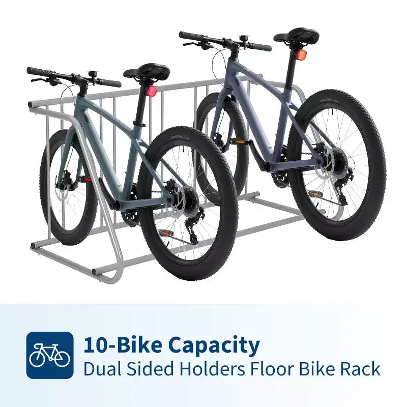 Range-vélo au sol,Range-vélo simple face 5 vélos,Range-vélo en grille à fixer au sol,Support de stationnement de vélo autoportant au sol,Supports de vélo pour garages et rues