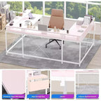 Bureau d'angle en U pour jeux vidéo, avec lumières LED et prises de courant, bureau d'ordinateur d'angle avec étagères de rangement, pour bureau à domicile