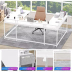 Bureau d'angle en U pour jeux vidéo, avec lumières LED et prises de courant, bureau d'ordinateur d'angle avec étagères de rangement, pour bureau à domicile