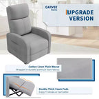 Fauteuil inclinable ergonomique simple, réglable, avec poche latérale, pour adultes, dossier haut, accoudoirs larges et assise rembourrée, pour salon