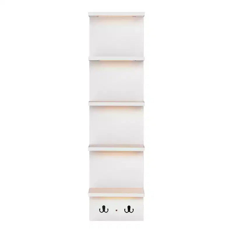 Étagère murale flottante à 5 niveaux avec lumières LED, décoration intérieure et organisateur de rangement