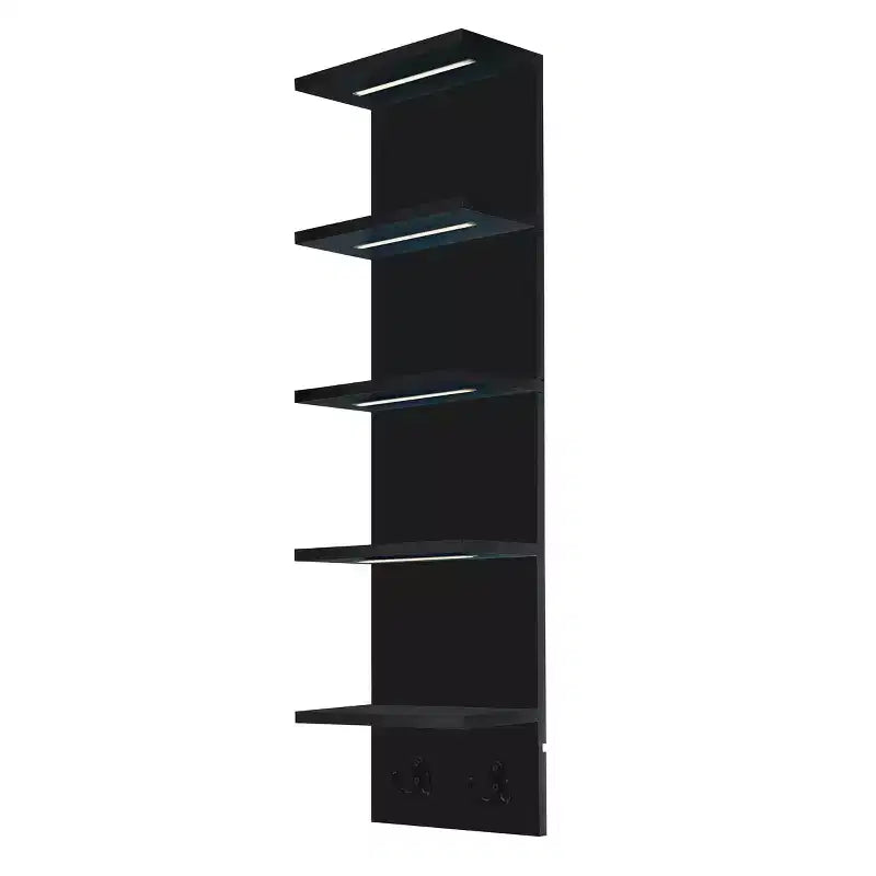 Sorbus 5 Tier Wall Mounted Floating Shelf Unit with LED Lights - Home Decor and Storage Organizer