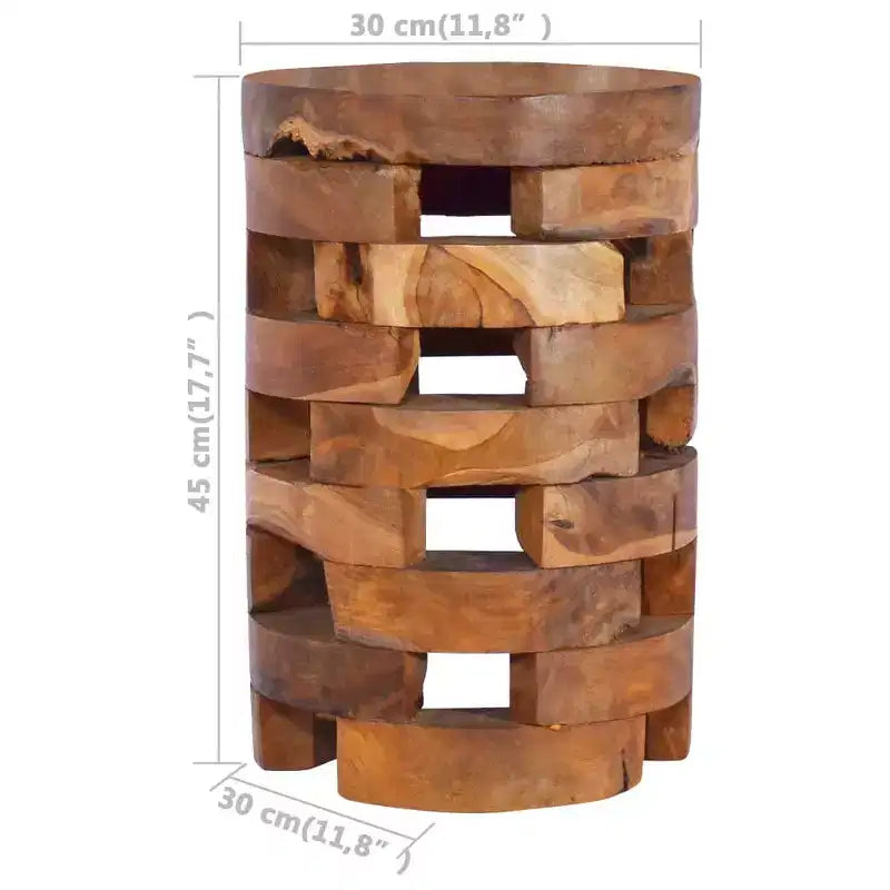 Table de Chevet Teck Bois de Teck Massif Moyen Durable