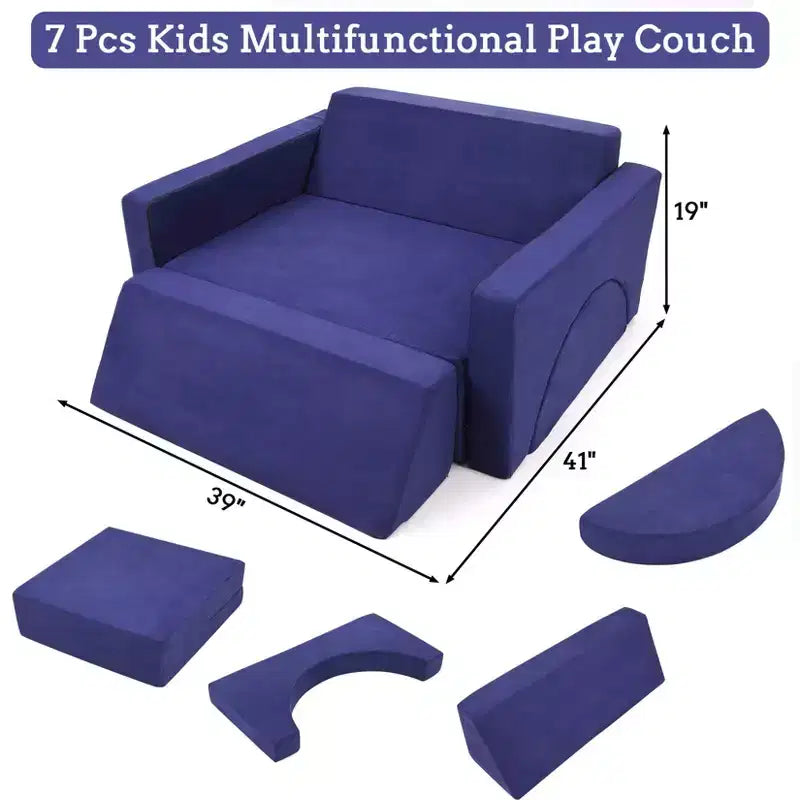 Canapé convertible multifonctionnel, canapé de jeu modulaire pour enfants