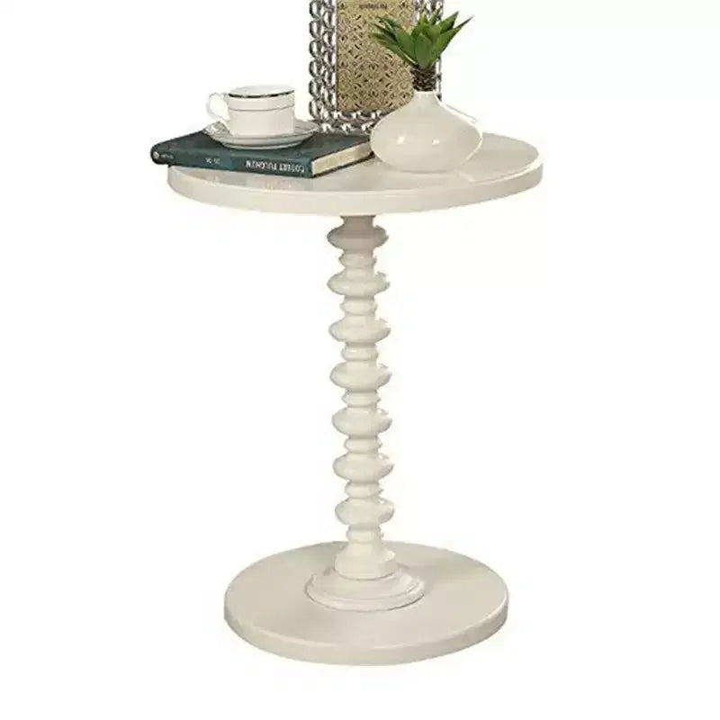 Table d'appoint Royal Hampton avec plateau rond, blanc