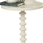 Table d'appoint Royal Hampton avec plateau rond, blanc