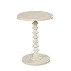 Table d'appoint Royal Hampton avec plateau rond, blanc