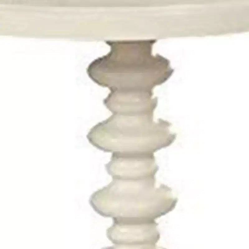 Table d'appoint Royal Hampton avec plateau rond, blanc
