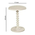 Table d'appoint Royal Hampton avec plateau rond, blanc