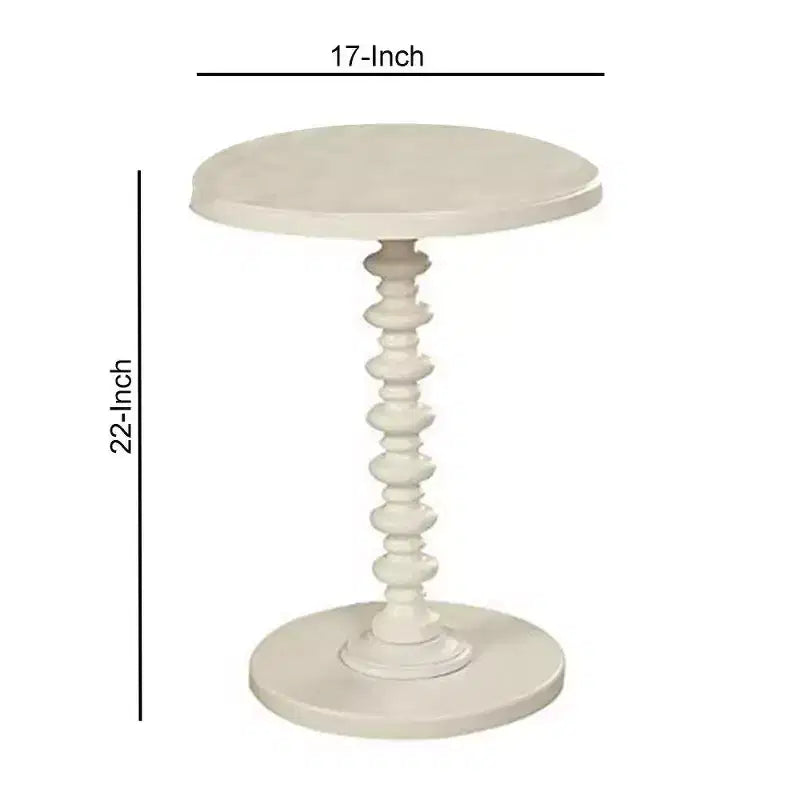 Table d'appoint Royal Hampton avec plateau rond, blanc