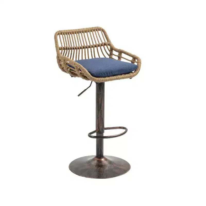 2 tabourets de bar pivotants avec repose-pieds, structure en métal, capacité de charge jusqu'à 113 kg, hauteur réglable rétro de 89 à 109 cm