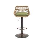 2 tabourets de bar pivotants avec repose-pieds, structure en métal, capacité de charge jusqu'à 113 kg, hauteur réglable rétro de 89 à 109 cm