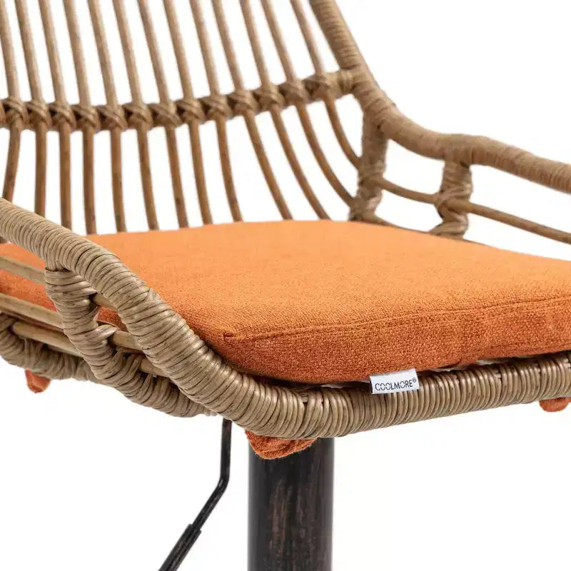 2 tabourets de bar pivotants avec repose-pieds, structure en métal, capacité de charge jusqu'à 113 kg, hauteur réglable rétro de 89 à 109 cm