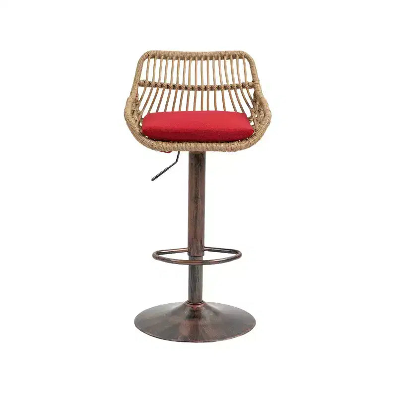 2 tabourets de bar pivotants avec repose-pieds, structure en métal, capacité de charge jusqu'à 113 kg, hauteur réglable rétro de 89 à 109 cm