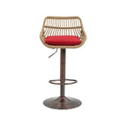 2 tabourets de bar pivotants avec repose-pieds, structure en métal, capacité de charge jusqu'à 113 kg, hauteur réglable rétro de 89 à 109 cm