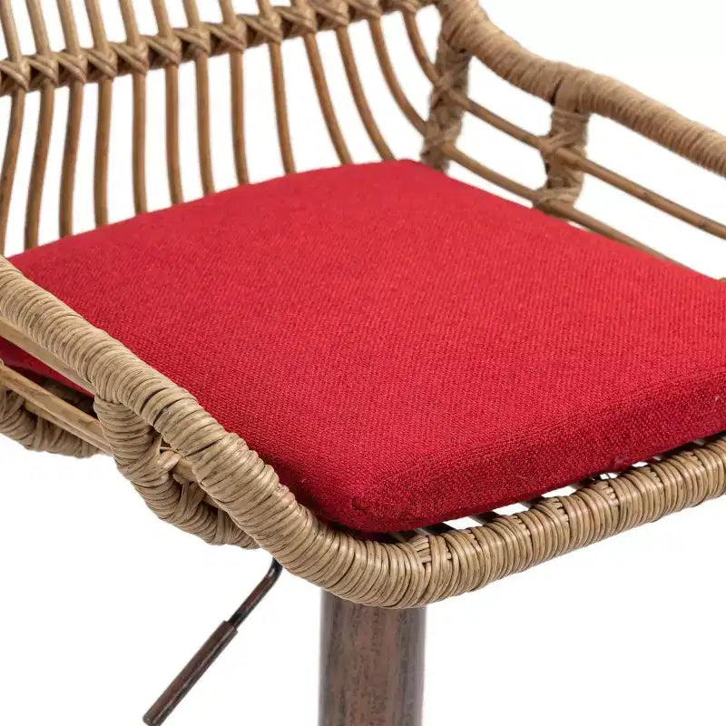 2 tabourets de bar pivotants avec repose-pieds, structure en métal, capacité de charge jusqu'à 113 kg, hauteur réglable rétro de 89 à 109 cm