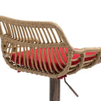 2 tabourets de bar pivotants avec repose-pieds, structure en métal, capacité de charge jusqu'à 113 kg, hauteur réglable rétro de 89 à 109 cm