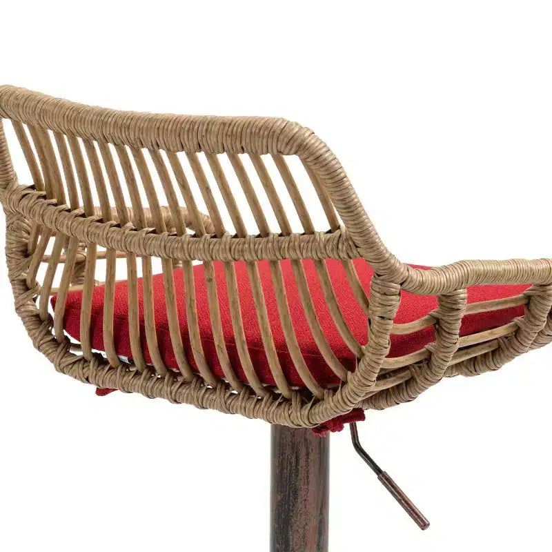 2 tabourets de bar pivotants avec repose-pieds, structure en métal, capacité de charge jusqu'à 113 kg, hauteur réglable rétro de 89 à 109 cm