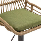 2 tabourets de bar pivotants avec repose-pieds, structure en métal, capacité de charge jusqu'à 113 kg, hauteur réglable rétro de 89 à 109 cm
