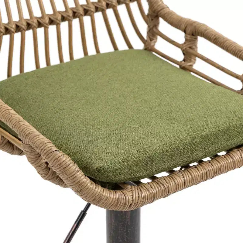 2 tabourets de bar pivotants avec repose-pieds, structure en métal, capacité de charge jusqu'à 113 kg, hauteur réglable rétro de 89 à 109 cm