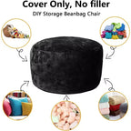 Housse de canapé paresseux 100 % polyester polaire PV 300 g/m² Noir 150x65 cm Décoration intérieure
