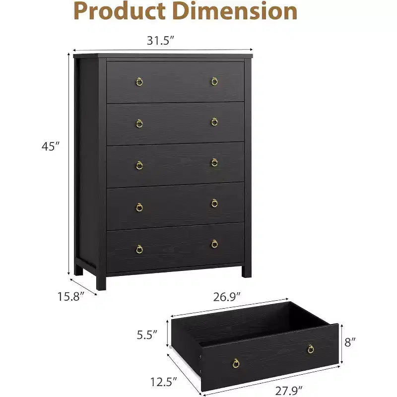 Commode avec poignées rondes, 3 tiroirs plats blancs, ferrures exquises, petite armoire de rangement à côté du lit dans la chambre.