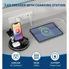Commode 4 Tiroirs avec Station de Charge, Commode Moderne avec Contrôle par Application, Grand Meuble de Rangement pour Chambre et Salon
