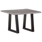 Table basse en bois d'acacia massif à bord irrégulier pour salon, finition naturelle