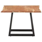 Table basse en bois d'acacia massif à bord irrégulier pour salon, finition naturelle