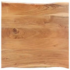 Table basse en bois d'acacia massif à bord irrégulier pour salon, finition naturelle