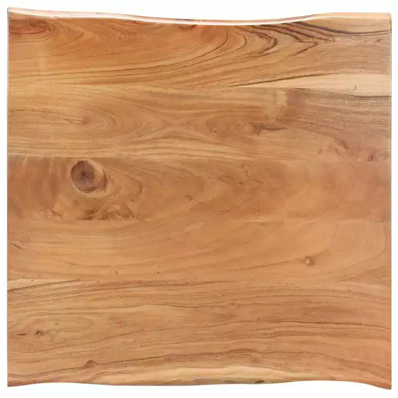 Table basse en bois d'acacia massif à bord irrégulier pour salon, finition naturelle