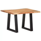 Table basse en bois d'acacia massif à bord irrégulier pour salon, finition naturelle