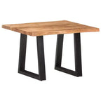Table basse en bois d'acacia massif à bord irrégulier pour salon, finition naturelle
