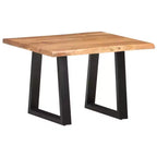 Table basse en bois d'acacia massif à bord irrégulier pour salon, finition naturelle